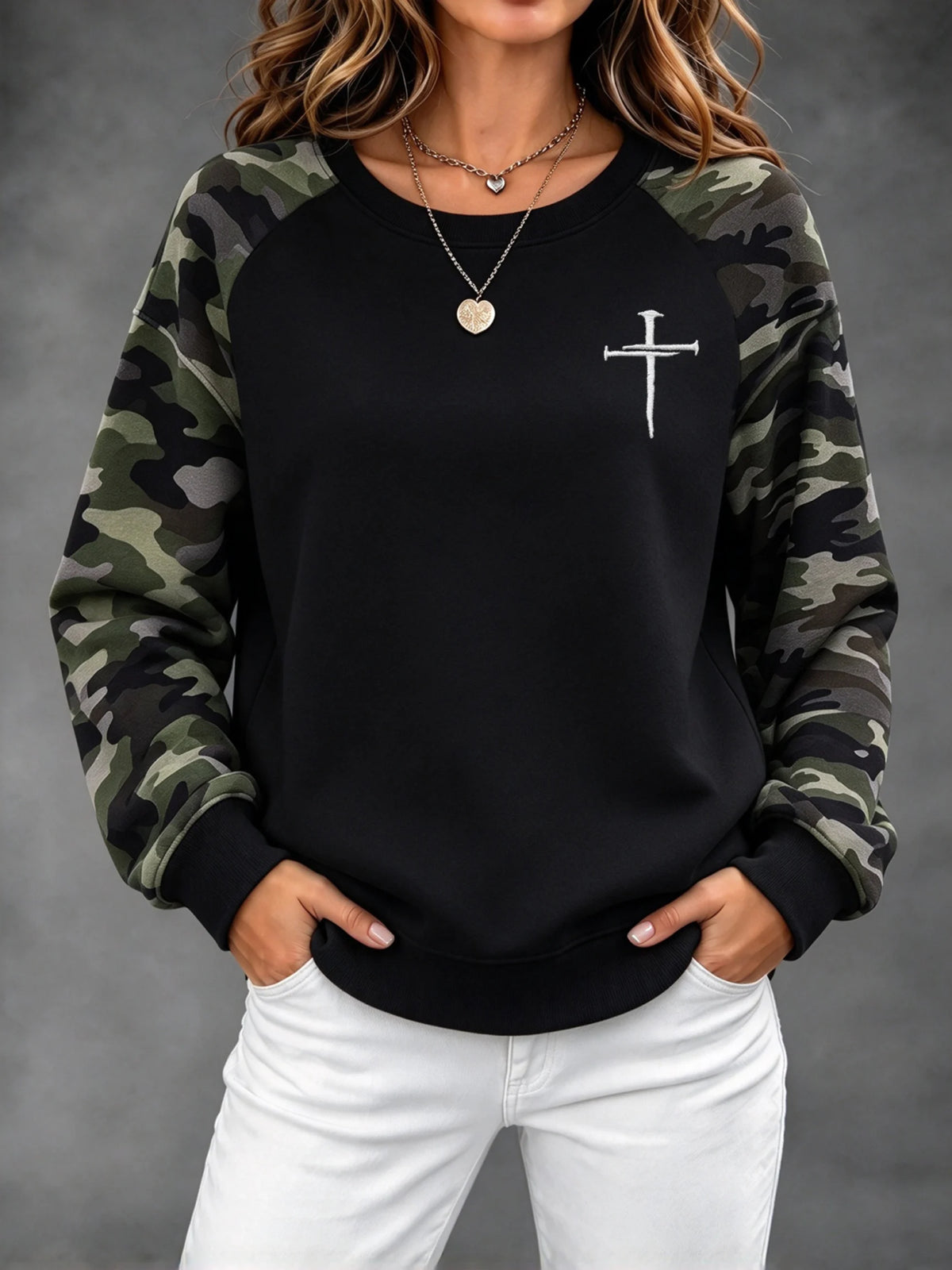 Women's Winter Jungle Camo "Faith" Hoodie
