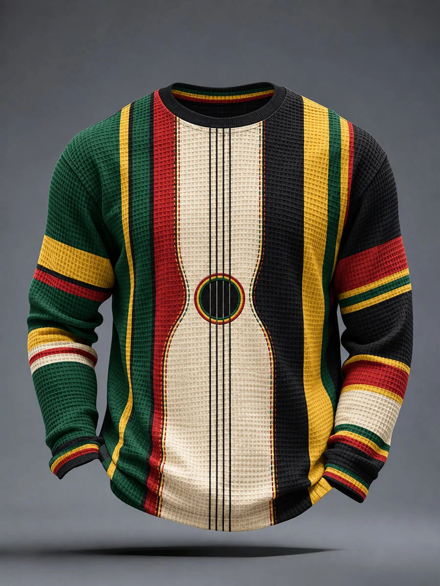 Men's Reggae Inspired Waffle Top
