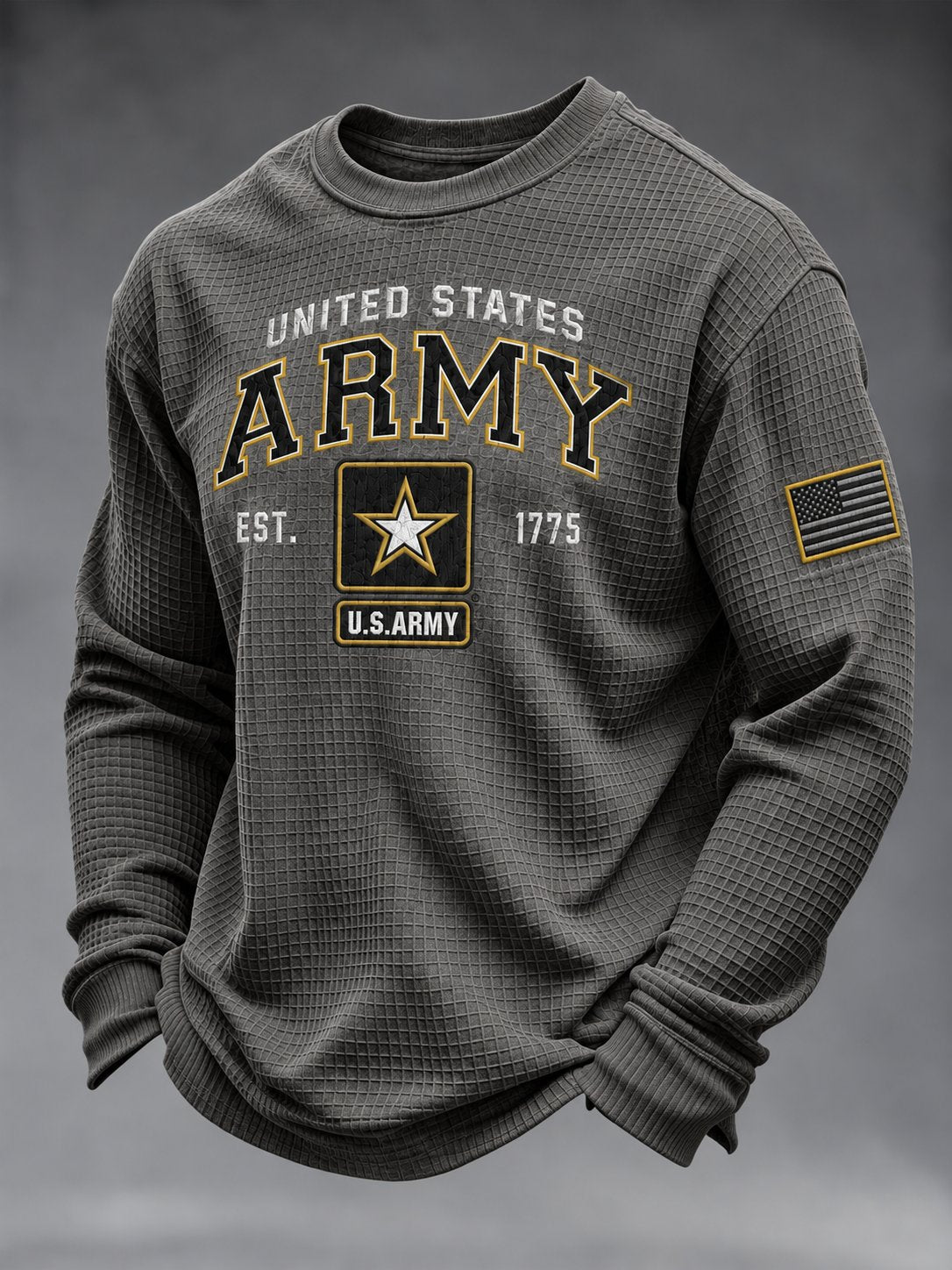 Men's U.S. Veterans Printed Waffle-Knit Top