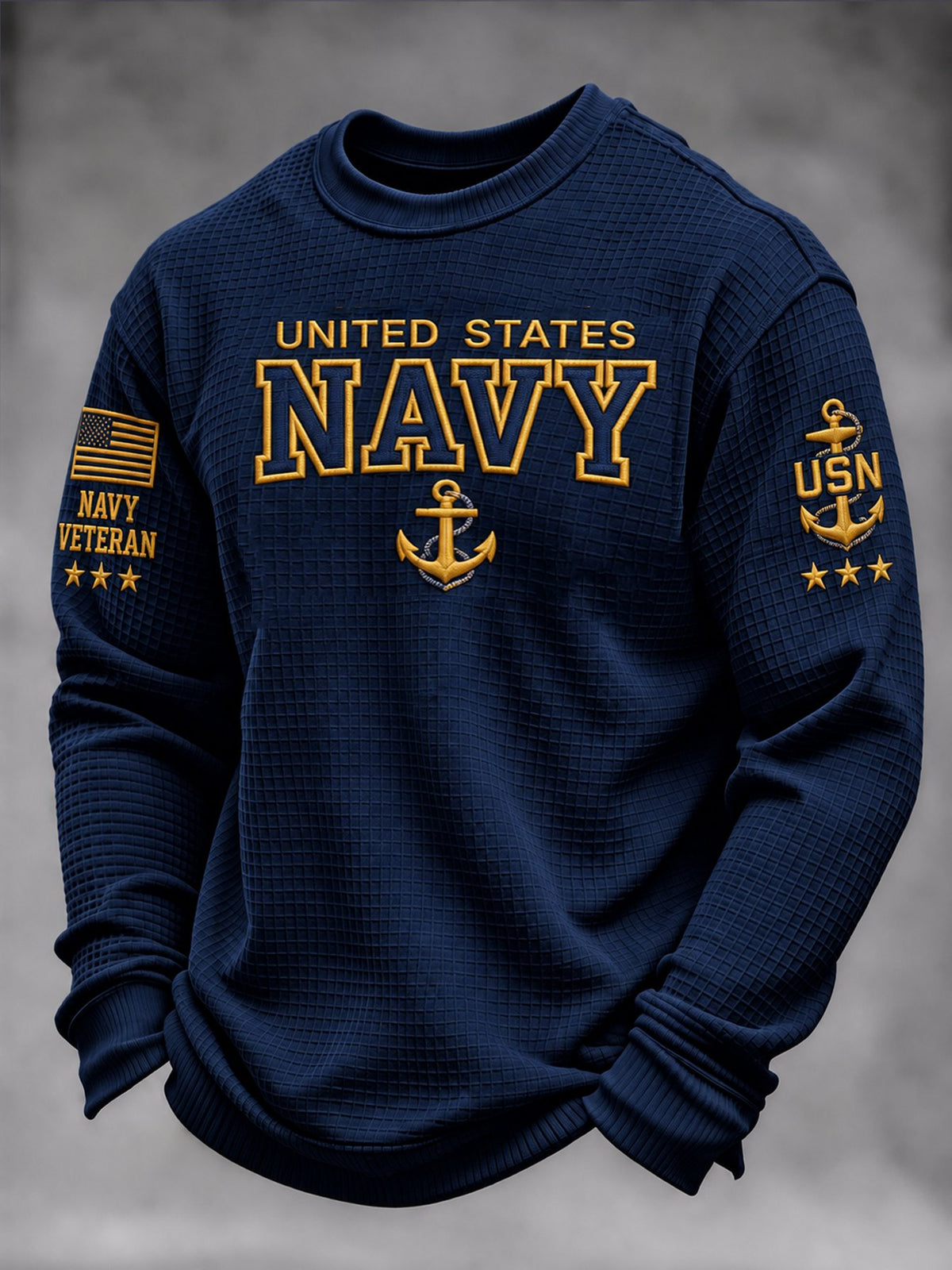 Men's U.S. Veterans Printed Waffle-Knit Top