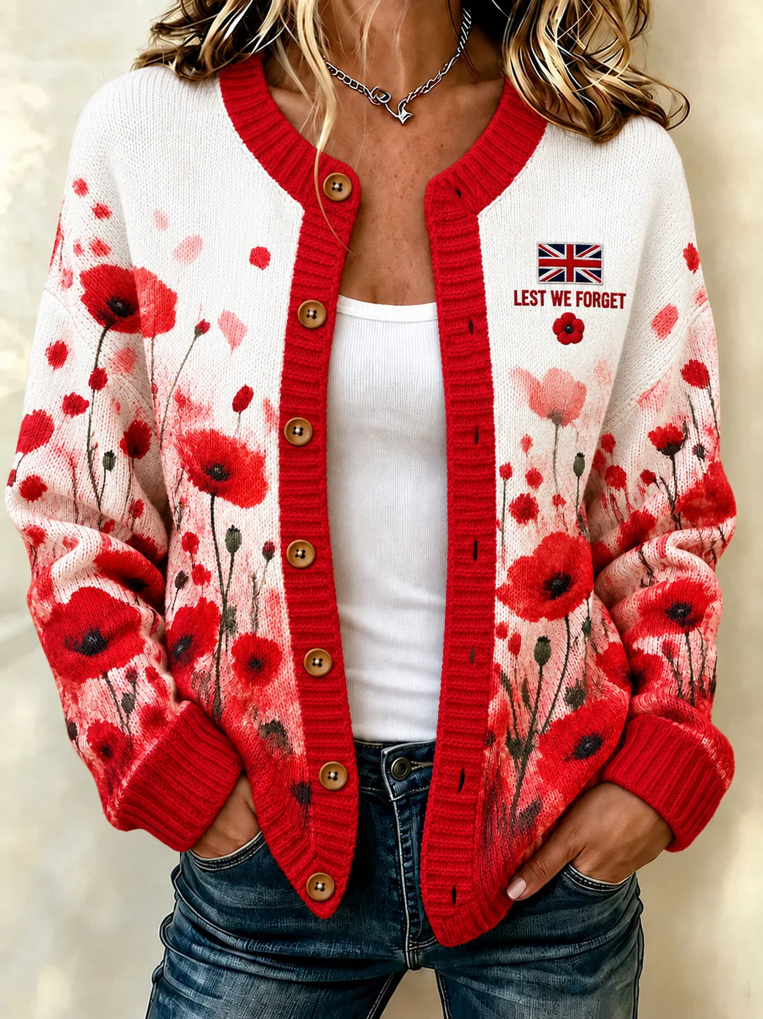 women's Remembrance Day Cardigan
