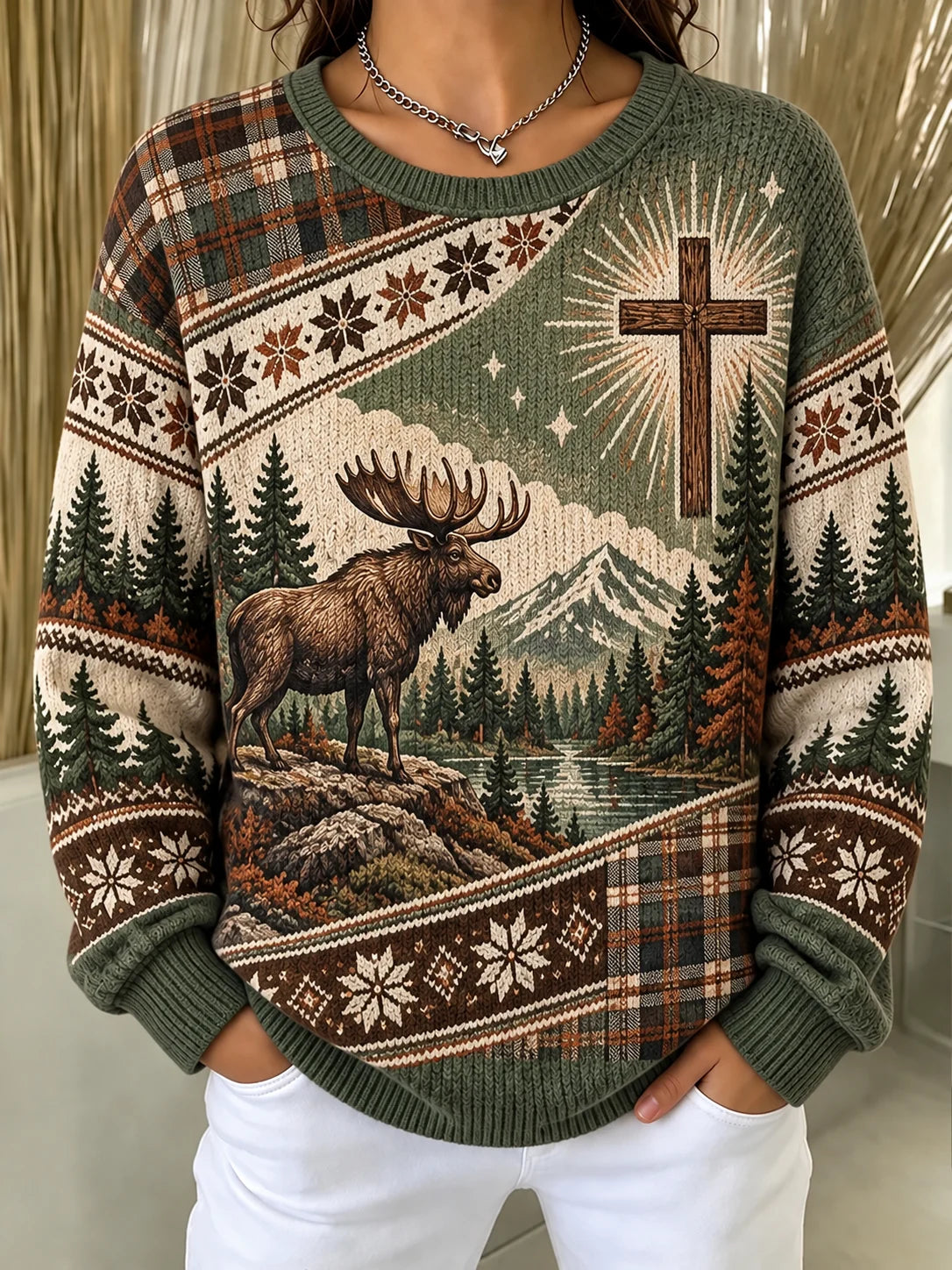 Women's Retro Faith Print Hoodie
