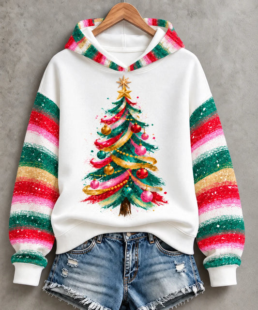 Women's Christmas Print Casual Hoodie