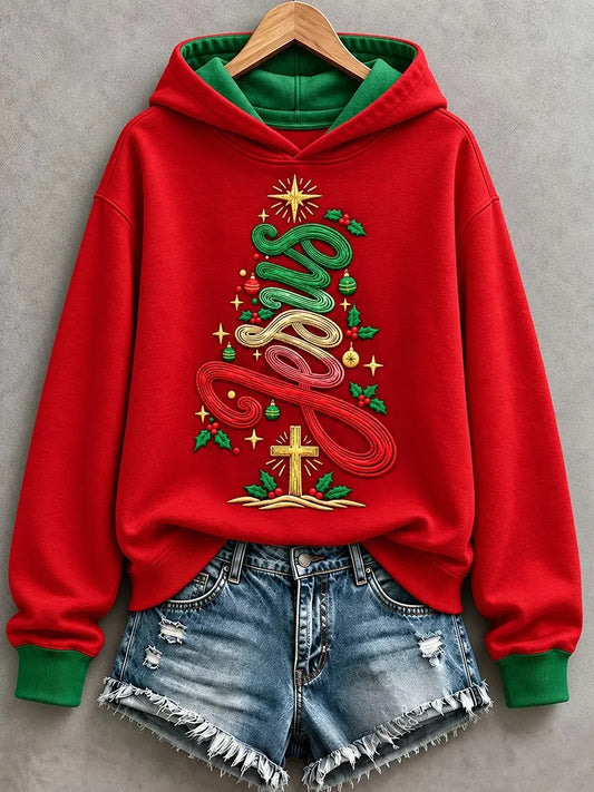 Women's Casual Printed Hooded Sweatshirt