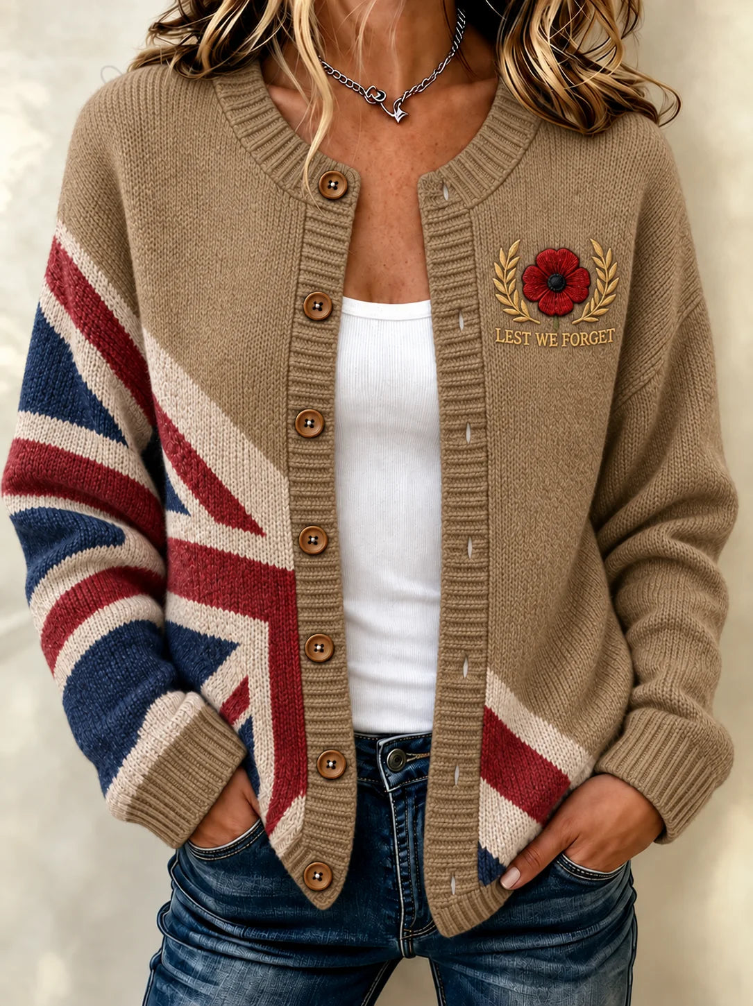 women's Remembrance Day Cardigan