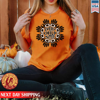 Every Child Matters Circle Hand Black For Orange Shirt Day Unisex T-shirt/Hoodie/Sweatshirt