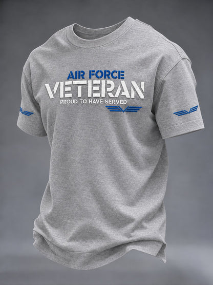 Men's Air Force Print Casual T-shirt