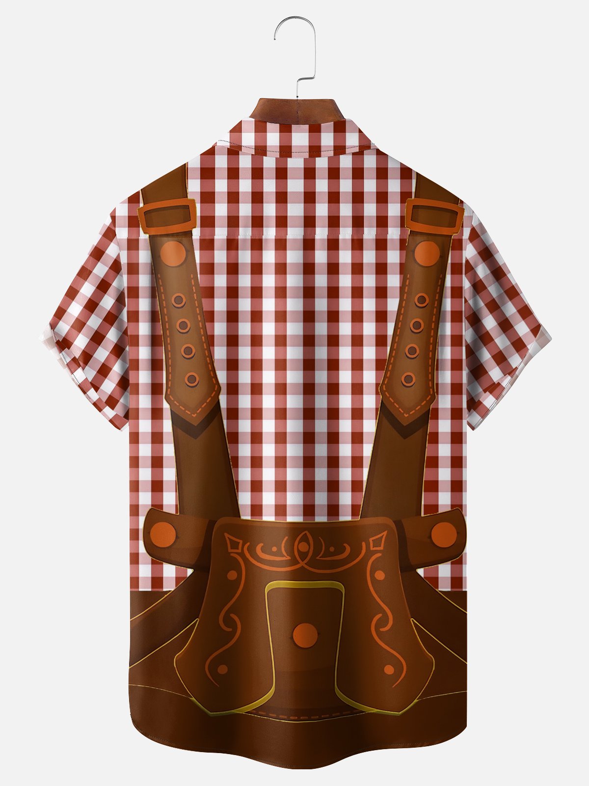 Moisture-wicking Oktoberfest Beer Festival Costume Chest Pocket Casual Shirt