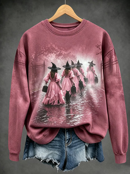 Ladies, in October we wear pink witch tops.