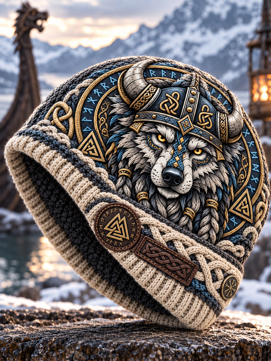 Viking Art Vintage Autumn And Winter Warm Cold Knitted Hat – ArtDusk