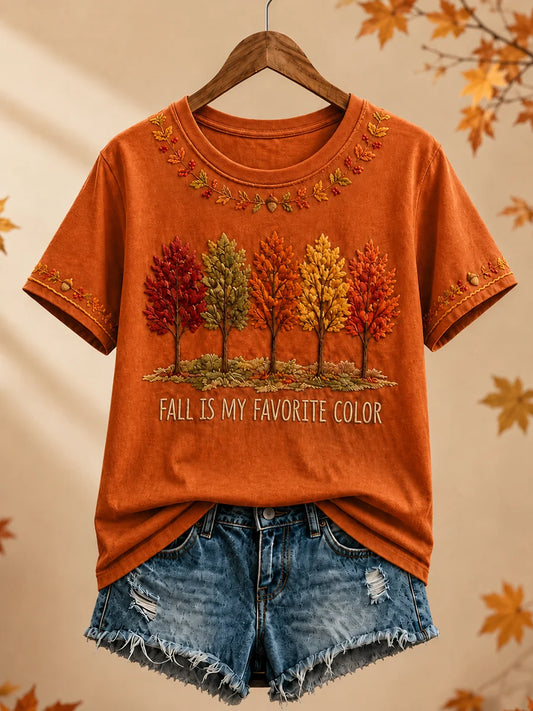 Women's Fall Is My Favorite Color  short-sleeved T-shirt