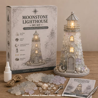 💥 LAST DAY 49% OFF - 💙 DIY Sea Glass Lighthouse Kit – Light-Up Coastal Craft & Handmade Home Decor
