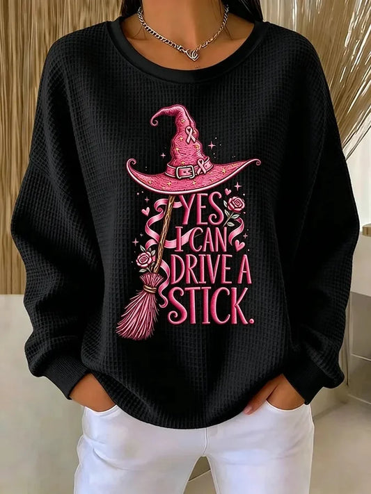 Women's Breast Cancer Print Sweatshirt
