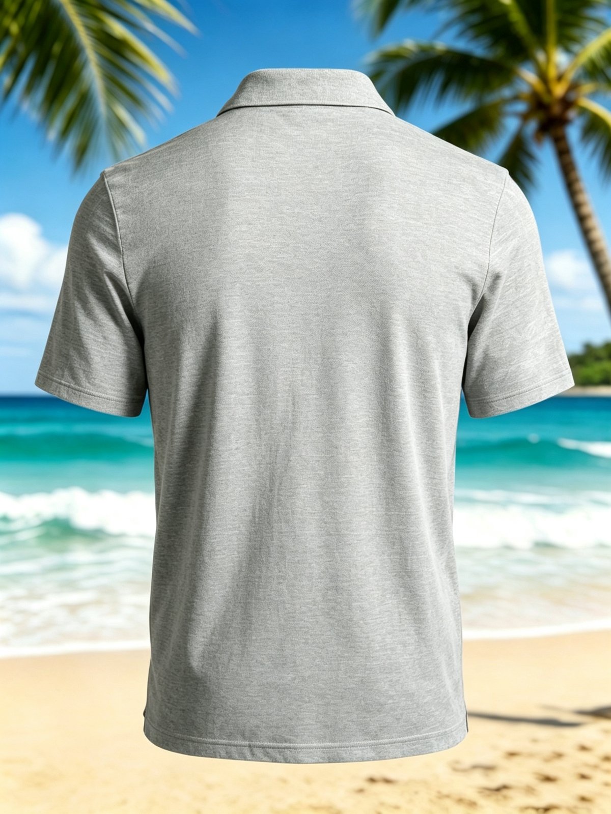 Moisture-Wicking 3D Gradient Abstract Geometric Short-Sleeve Hawaiian Golf Polo