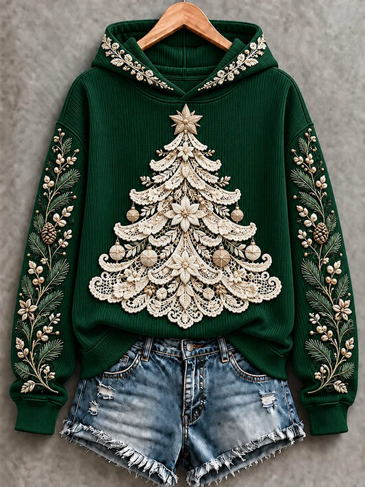 Women's Casual Printed Hooded Sweatshirt