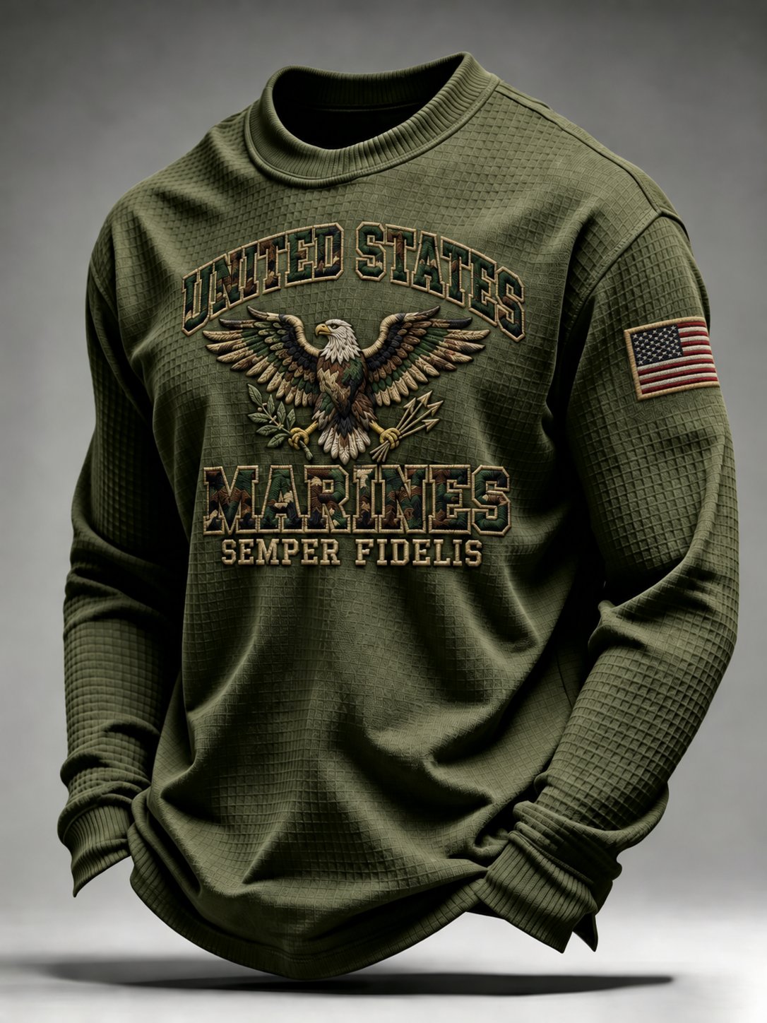 Men's Veterans Day Print Casual Top