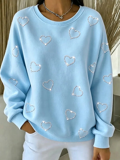 Women's Casual Printed Long-Sleeve Sweatshirt