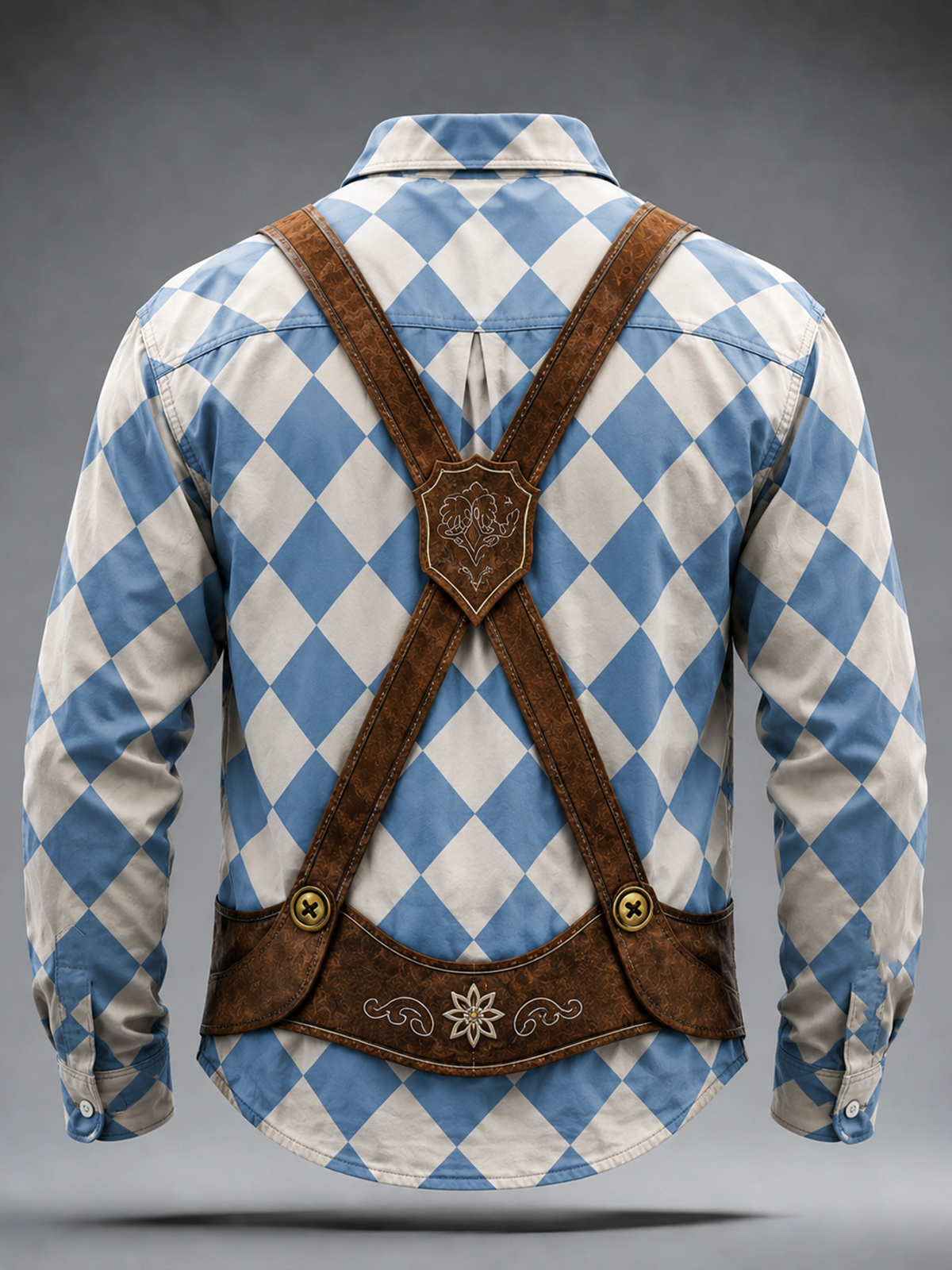Moisture-Wicking Oktoberfest Style Chest Pocket Long-Sleeve Casual Shirt