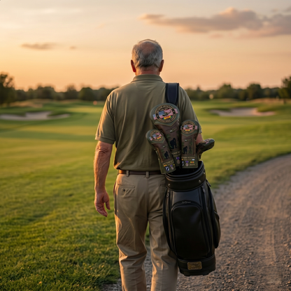 🎖️ Last Day Promo: 49% OFF ⛳️Vietnam Veteran Tribute Elite Leather Golf Head Cover -1955-1975 Service Tribute