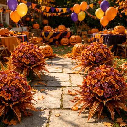 Reusable Artificial Fall Flower Ground Stakes – UV-Resistant Outdoor Garden & Porch Decor