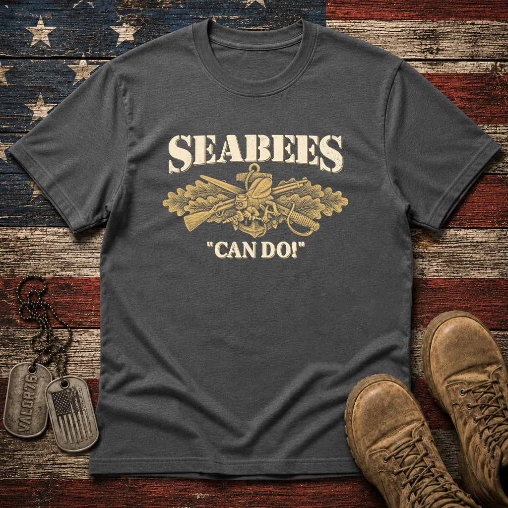 Seabees Can Do Gold Insignia Classic Tee