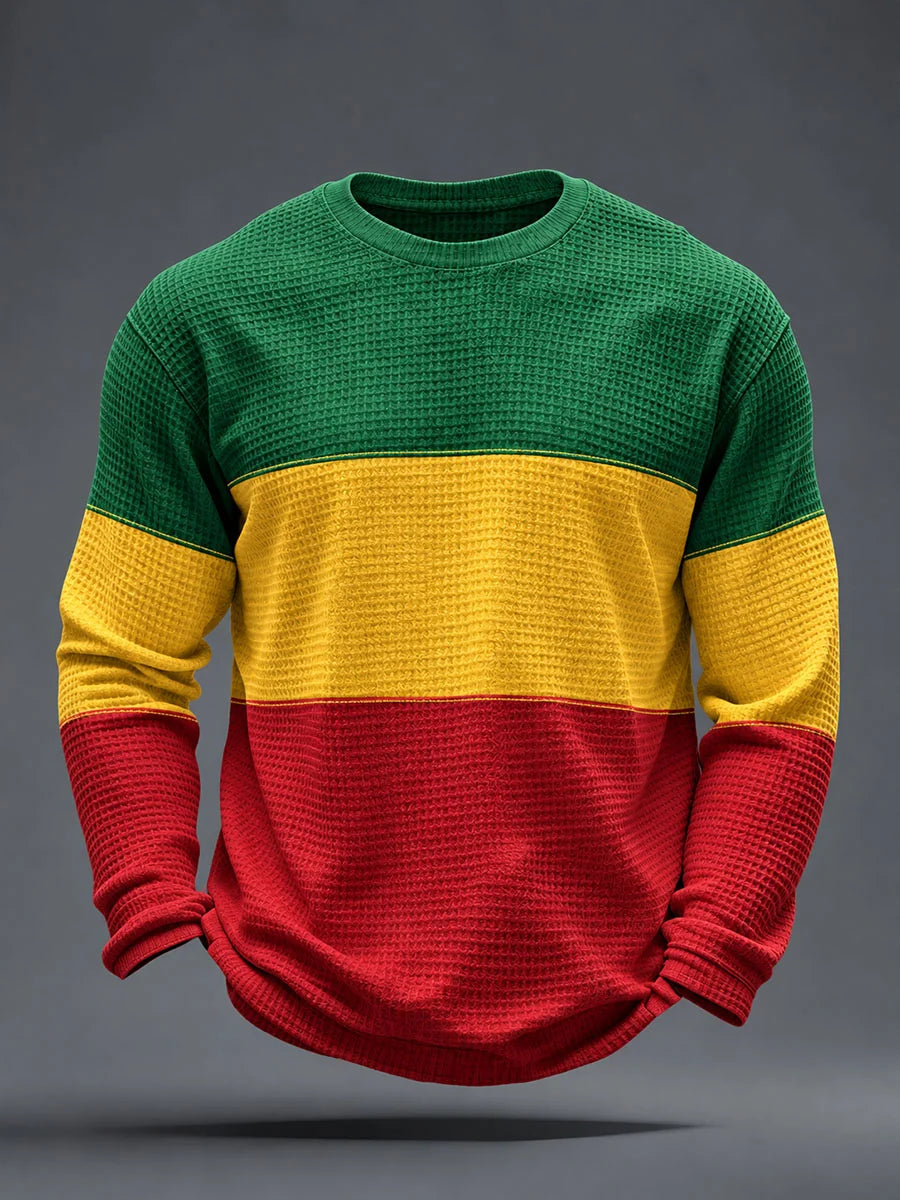 Men's Reggae Inspired  Waffle Top
