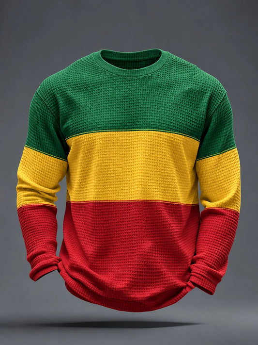 Men's Reggae Inspired  Waffle Top