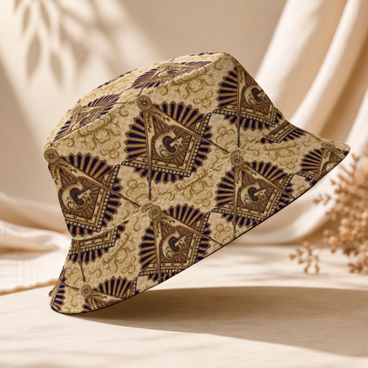 Masonic Bucket Hat – Classic All-Over Print Sun Hat