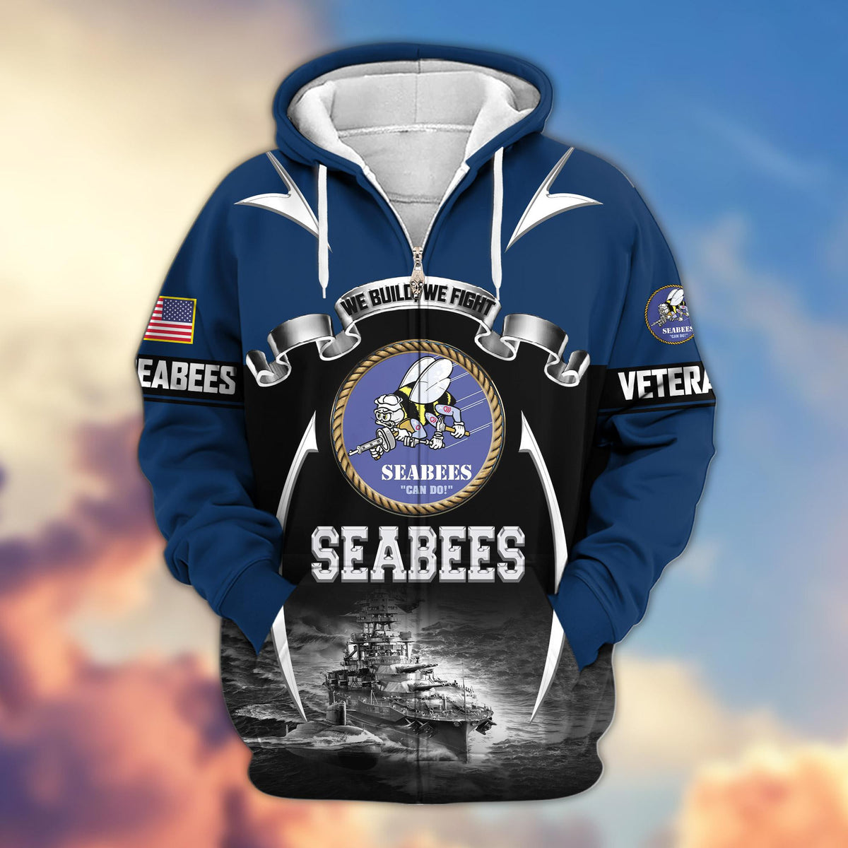 Premium US Veterans Zip Up Hoodie ATTN150821, Gifts For US Veterans, Gifts On Father's Day, Veterans Day.