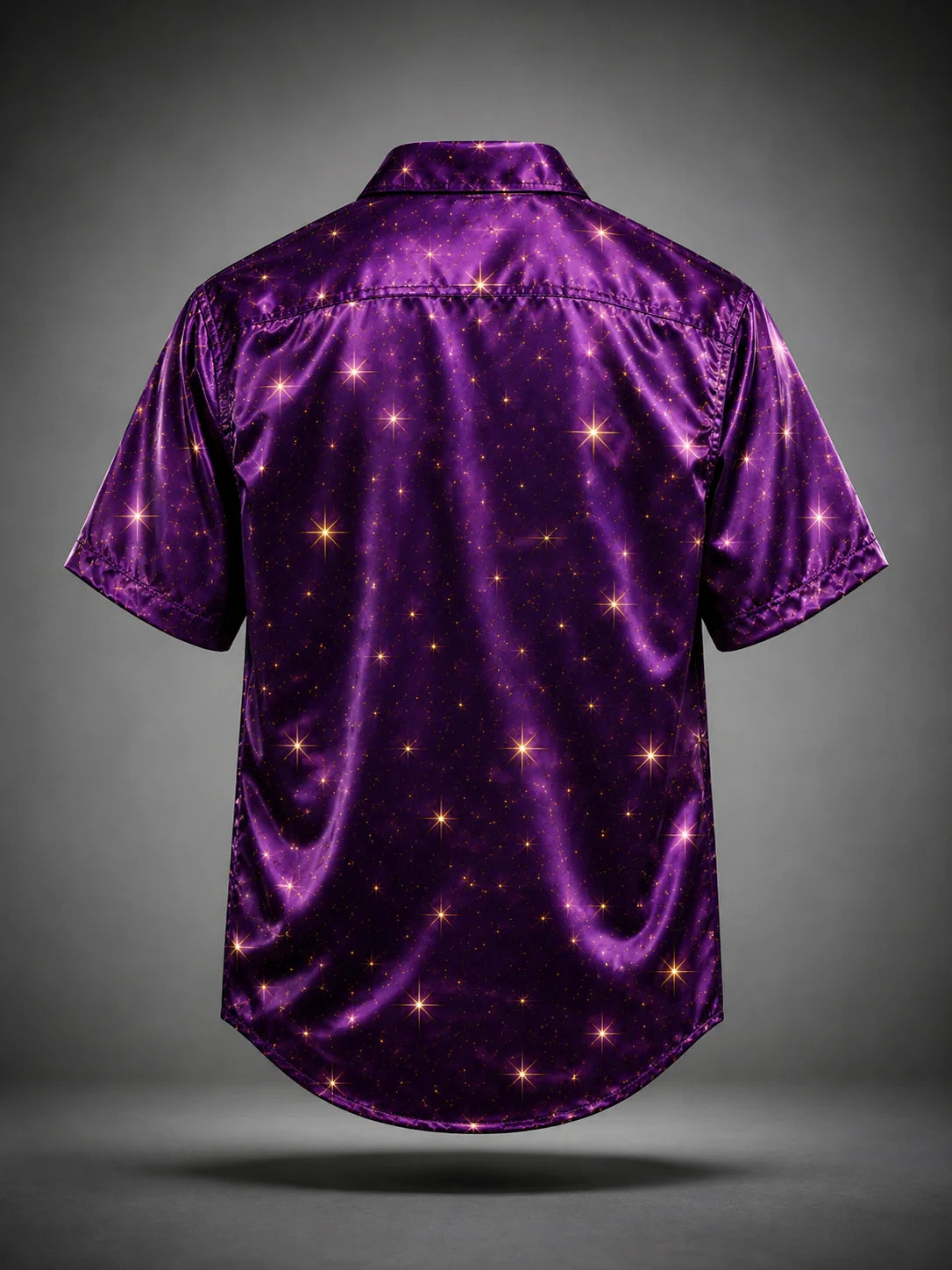Breathable Silk Satin Christmas Leg Lamp Chest Pocket Hawaiian Shirt