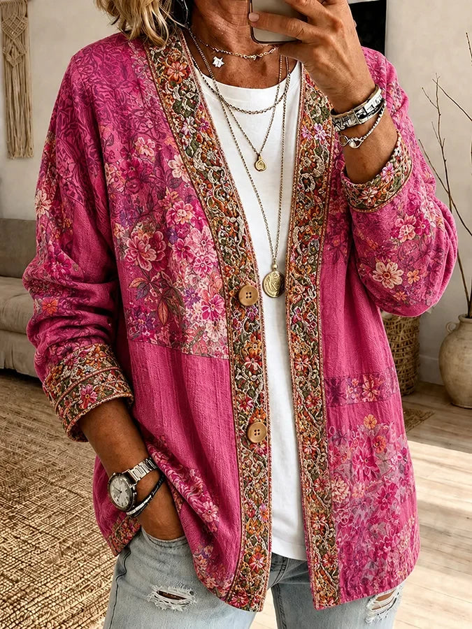 Women'S Casual Printed Cardigan