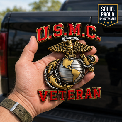 🇺🇸 Last Day Promo: 49% OFF 🎖️U.S. Marine Corps Veteran Car Emblem Metal Badge🔥
