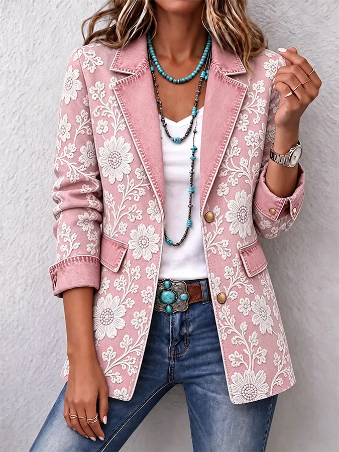 Women'S Casual Printed Cardigan