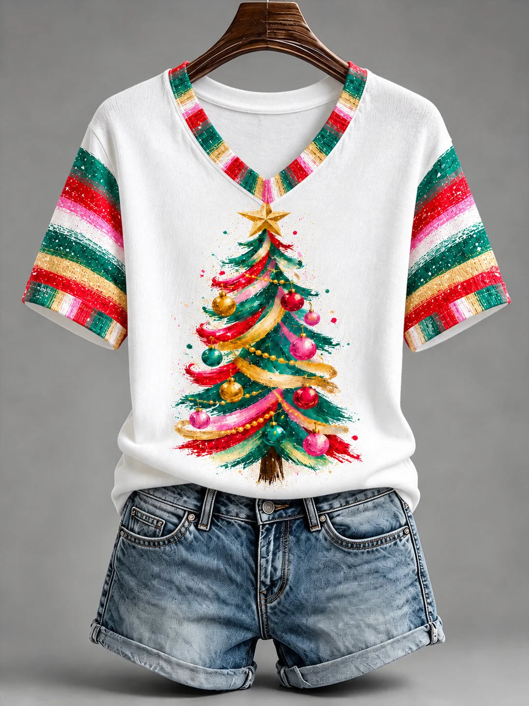 Women's Christmas Print T-Shirt