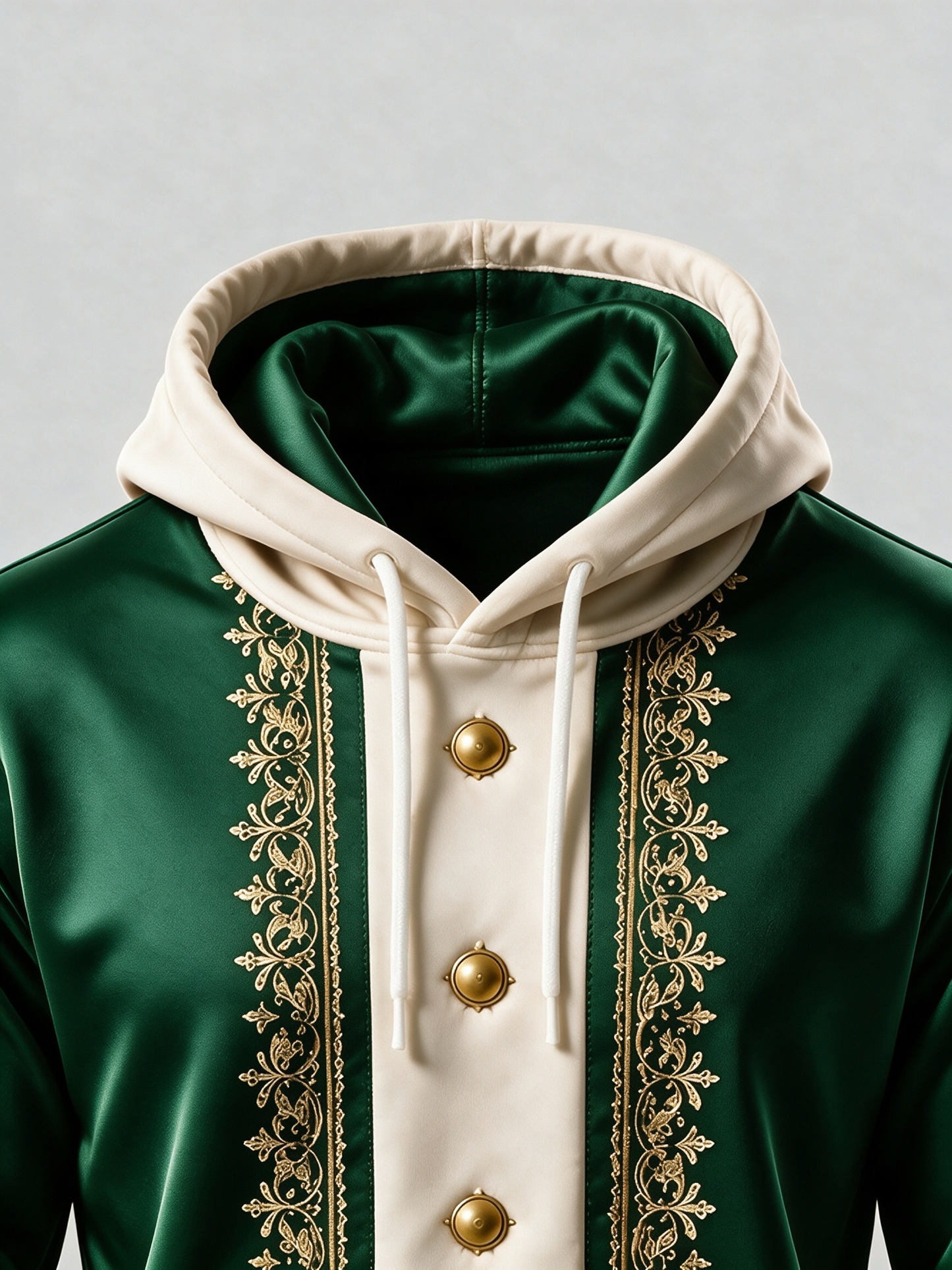 Christmas Vintage Santa Claus Suit Look Kangaroo-Pocket Hoodie Sweatshirt