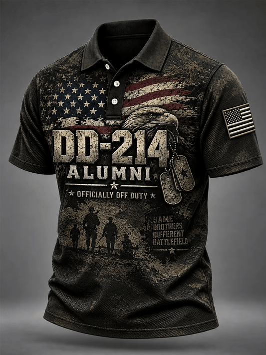 Men's U.S. Veterans Print Polo Shirt