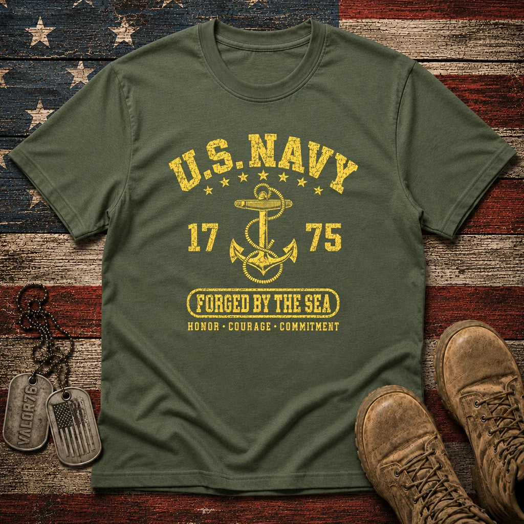 Navy Forged By The Sea Classic Tee