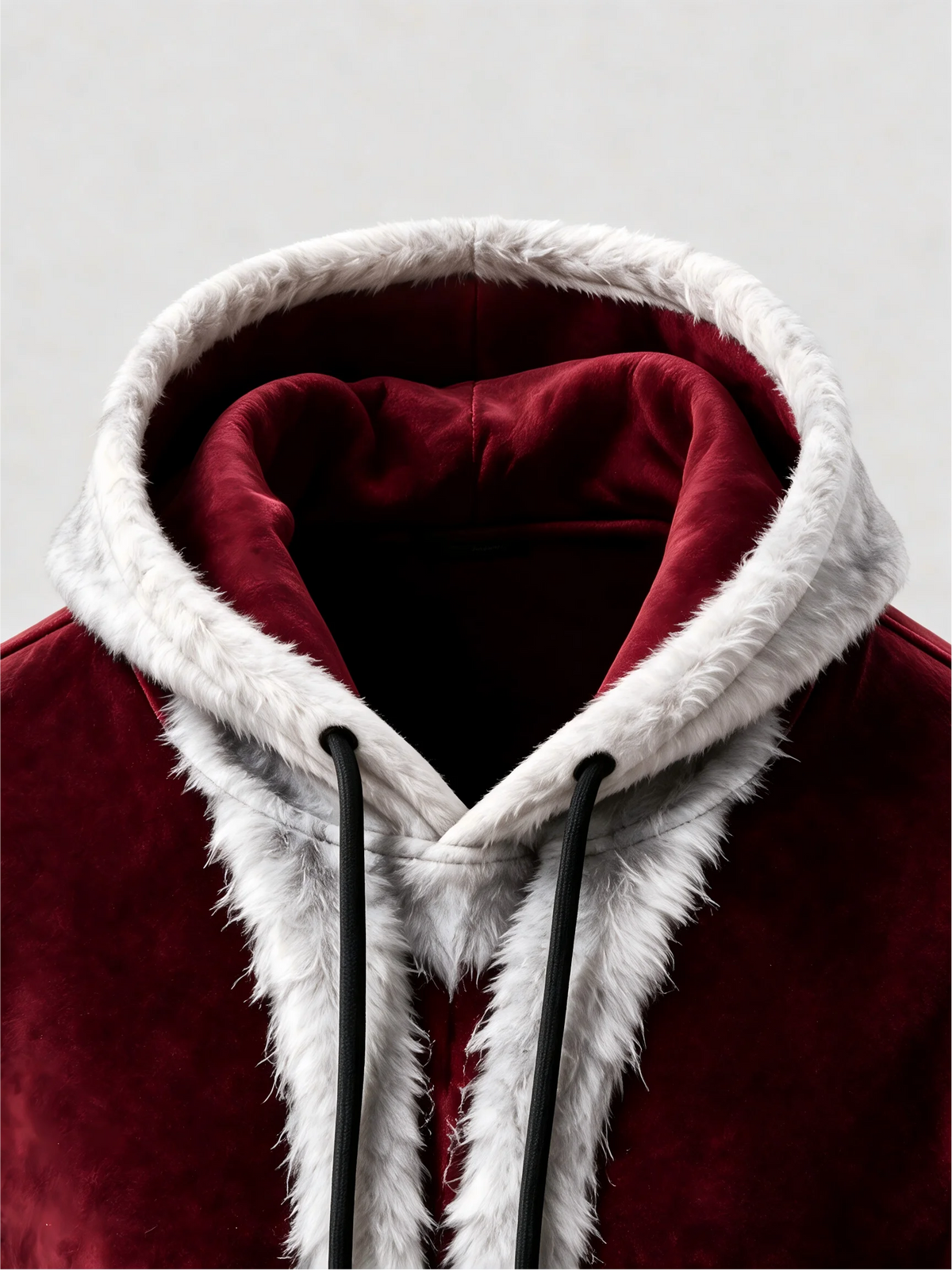 Christmas Vintage Santa Claus Suit Look Kangaroo-Pocket Hoodie Sweatshirt