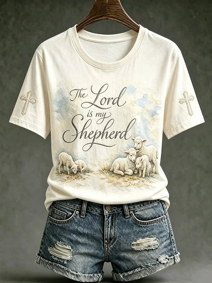 Women's Faith-Themed Pattern Printed Causal short-sleeved T-shirt