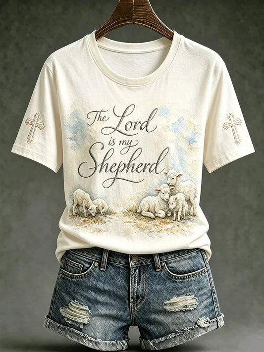 Women's Faith-Themed Pattern Printed Causal short-sleeved T-shirt