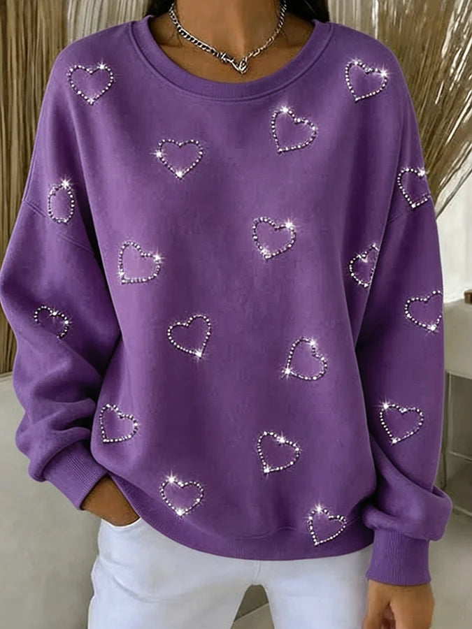 Women's Casual Printed Long-Sleeve Sweatshirt