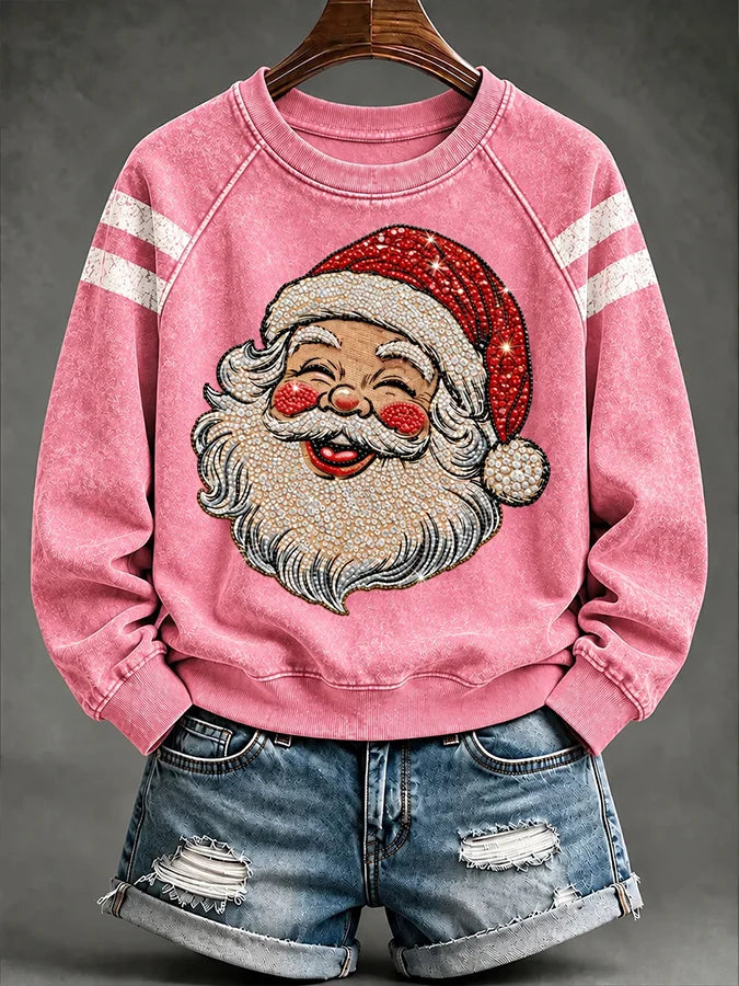 Women's Casual Christmas Print Long-Sleeved Sweatshirt