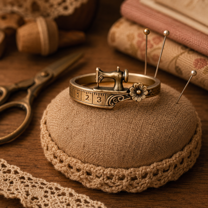 Vintage Sewing Machine Ring – A Charming Gift for Sewing Lovers