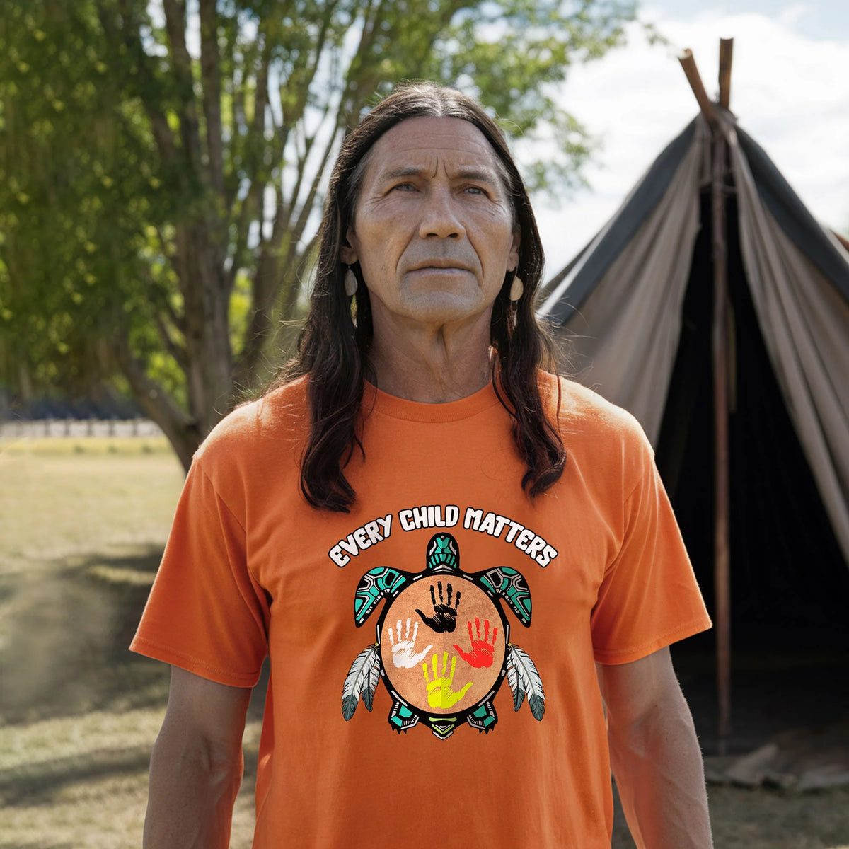 Feather Hand Color On Turtle For Orange Shirt Day Unisex T-shirt/Hoodie/Sweatshirt