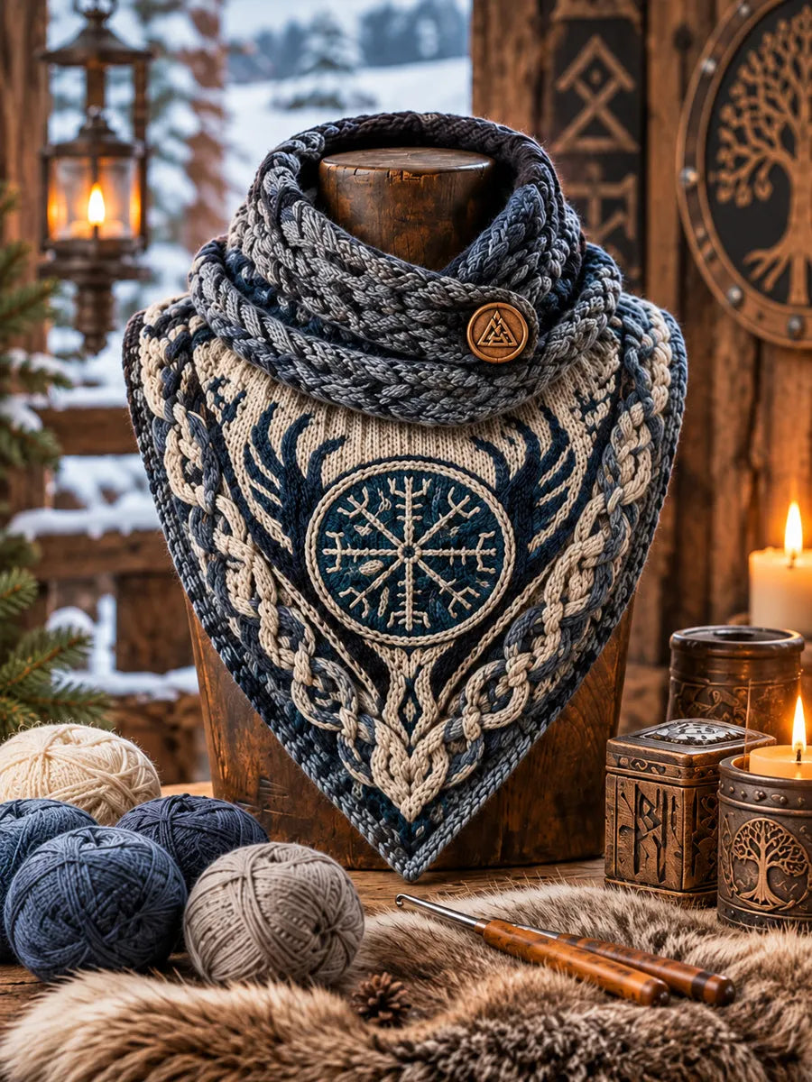 Women's Viking Theme Triangle Scarf – Versatile Everyday & Holiday Accessory