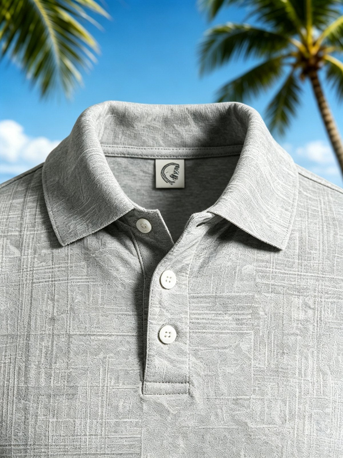 Moisture-Wicking 3D Gradient Abstract Geometric Short-Sleeve Hawaiian Golf Polo