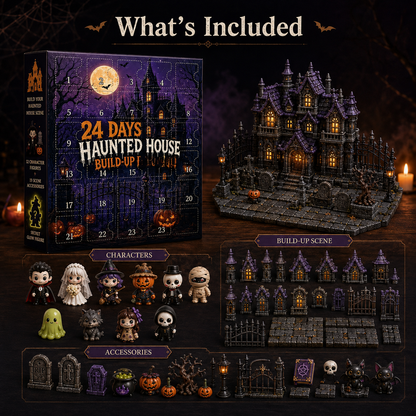 Haunted House Halloween Advent Calendar 2026 – 24-Day Spooky Countdown with Mini Figures 👻