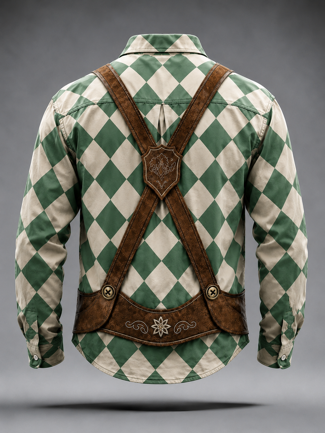 Moisture-Wicking Oktoberfest Style Chest Pocket Long-Sleeve Casual Shirt