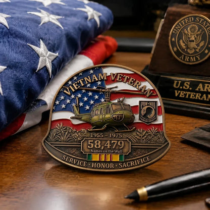 ❤️Last Day 50% OFF - 🎖️Vietnam Veteran M1 Helmet Tribute Challenge Coin