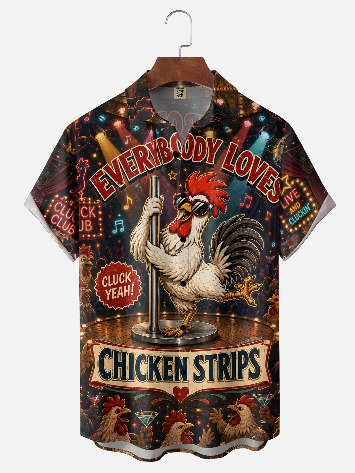Moisture-Wicking "Beer Can Chicken" Chest-Pocket Hawaiian Shirt